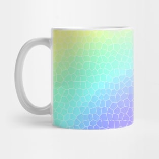 Curvy Pastel Rainbow "Glass Tiles" Design Mug